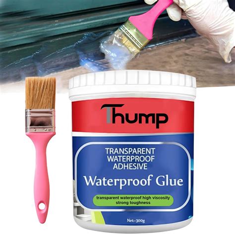 Thump Crack Seal Glue with Brush Transparent Waterproof Cracks Filler ...