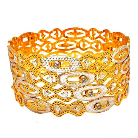 Buy quality 1 gram gold forming movable diamond bangles mga - bge0266 ...