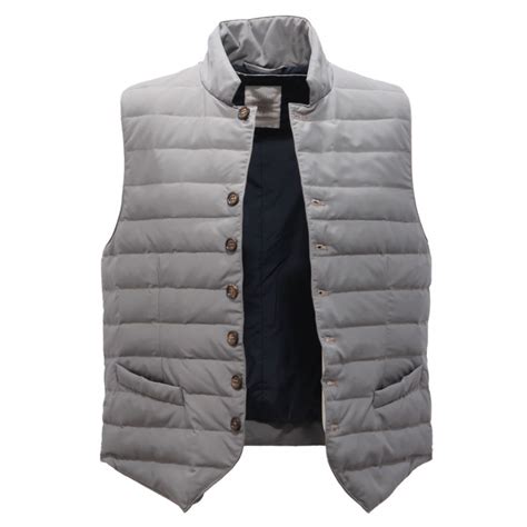 7653AI smanicato uomo ELEVENTY man down padded sleeveless jacket grey