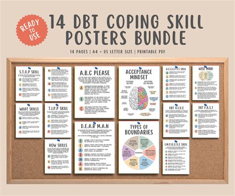 DBT Coping Skill Posters Bundle (14 Posters) – MindSpace