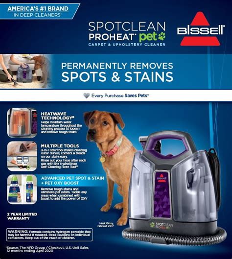 Buy BISSELL Spot Clean Pro Heat Pet Portable Carpet Cleaner 2513W ...