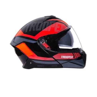 STUDDS Trooper D1 Black N8 Fu Flip Up Helmet – Sparkly Helmets