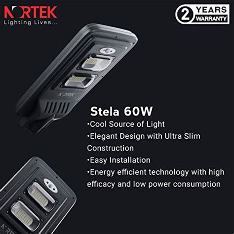Nortek Stela 6500k 60 Watt 6000 Lumens Fully Waterproof LED Solar Char ...