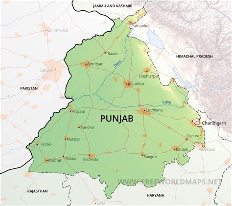 District Map Of Punjab India – Map of Punjab – JKTBL