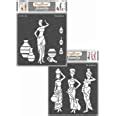 CrafTreat Pot Design stencil for Painting - Pose with Pot1 and 2 ...