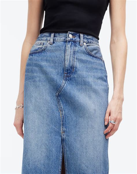 The Rilee Denim Midi Skirt | Madewell
