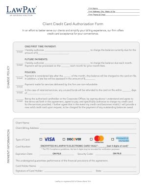 CA LawPay Client Credit Card Authorization - Fill Out, Sign & Share ...