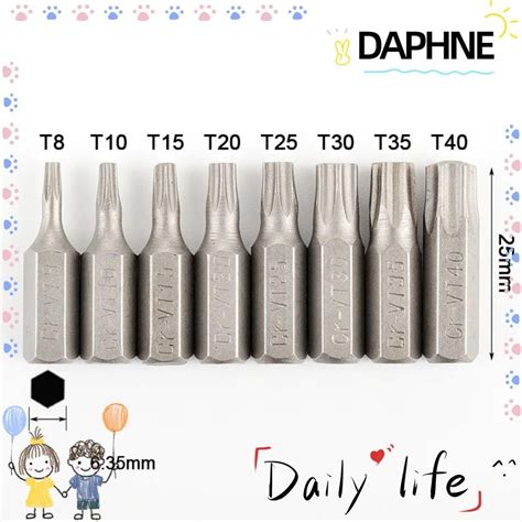 เครื่องมือ Torx bit 6 point (หัวแฉกดาว) Bit size 6.35 mm ., Tip size torx T5 ., Length over all 50 m