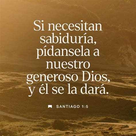 Santiago 1:5-8 Si a alguien de ustedes le falta sabiduría, pídasela a ...