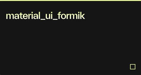Material UI Formik Error Display 的图像结果