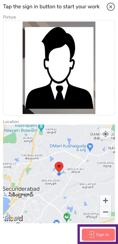 Sign In and Sign Out