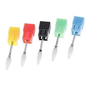 MYADDICTION 5x Electric Ceramic Nail Drill Bit Acrylic UV Gels Polish ...