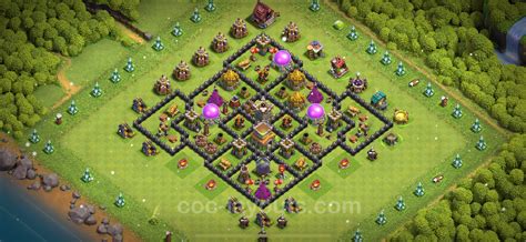 Best Base TH8 with Link, Hybrid Anti Everything - Town Hall Level 8 ...