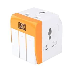 MX-4006 3 PIN 3 Way Universal Multi Plug with Individual Switch
