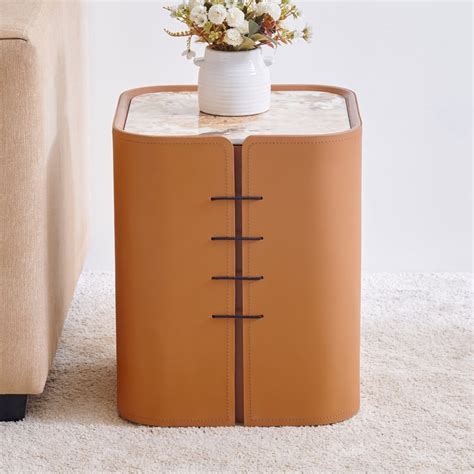 Buy Mills Ceramic Top End Table - Brown from Home Centre at just INR 9995.0