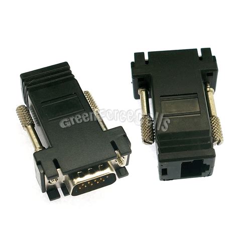 2 Pcs VGA Extender Male to LAN RJ45 CAT5 CAT6 Female Network Cable ...