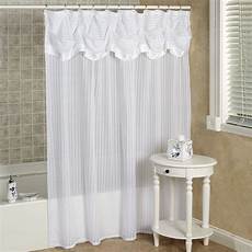 Shower Curtains by Nimbus Stripe Shower Curtain With Attached Valance Shower Curtains