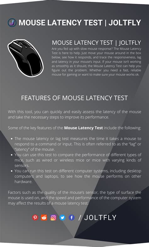 Mouse Latency Test | Test Your Mouse Lag - Joltfly