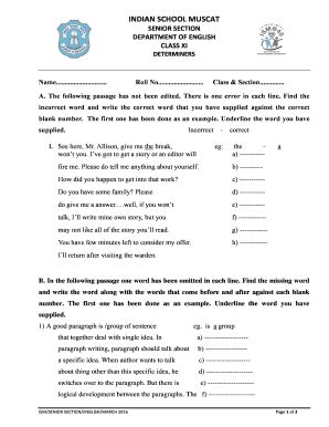 Integrated Grammar Class 11 - Fill Online, Printable, Fillable, Blank ...