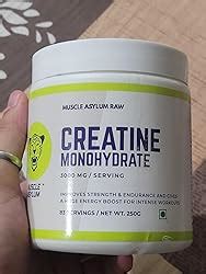 Muscle Asylum Creatine Monohydrate Powder 250gm,83 Servings For Boosts ...