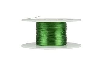 TEMCo 30 AWG Copper Magnet Wire - 2 oz 392 ft 155°C Magnetic Coil Green ...
