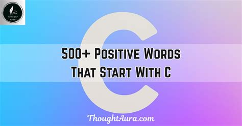 500+ Cheerful C Words Positive Words That Start with c 2026