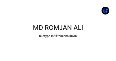 MD ROMJAN ALI — Teletype