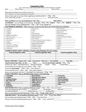 Fillable Online joplinclinic Patient Enrollment Forms 3 and 4 - Joplin ...