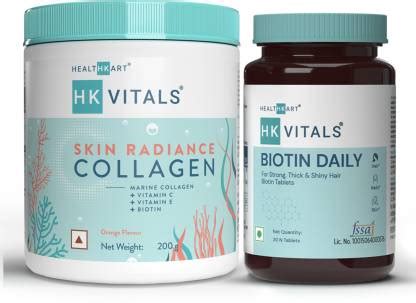 HEALTHKART HK Vitals Skin Radiance Collagen, Orange, (200 g) with ...