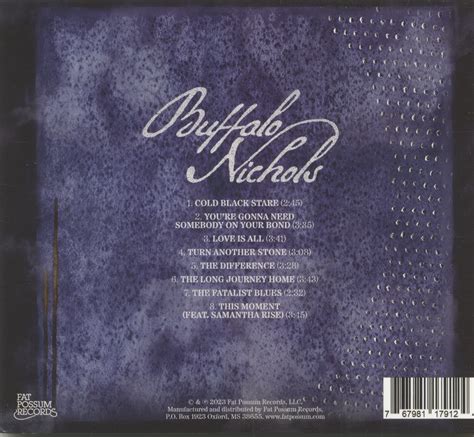 Buffalo Nichols CD: Fatalist (CD) - Bear Family Records