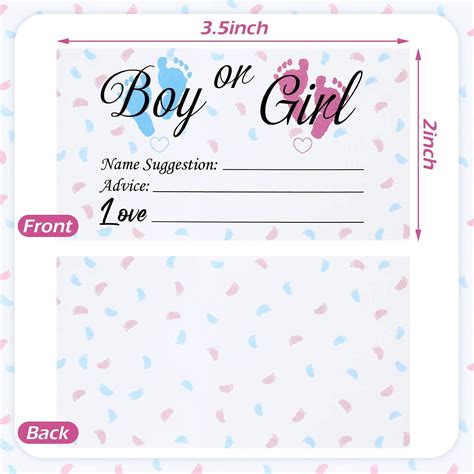 Buy 50 Pieces Gender Reveal Party Voting Cards Gender Reveal Party Game ...