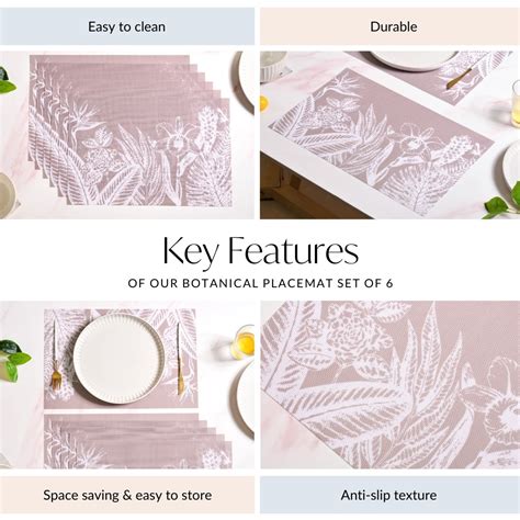 Botanical Placemat Set Of 6 Online - Premium Table Mat | Nestasia