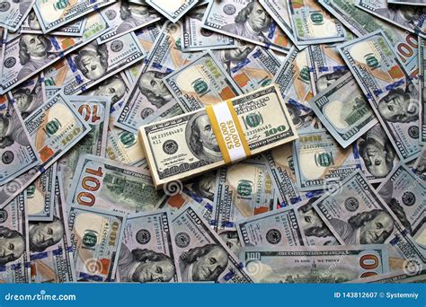 $100 Dollar Bills Stacks - Stacks of Money on the Table Stock Image ...