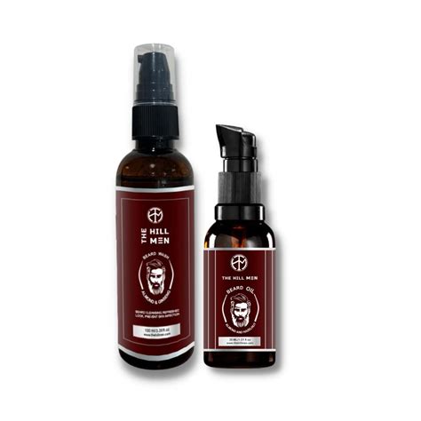 The Hill Men Beard Growth Oil + Wash/shampoo for Faster Growing | 100% ...