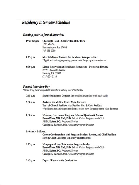 Interview Schedule Example 的图像结果