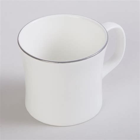 Buy Fiesta-Selene White Solid Bone China Mug Set - 180ml - Set of 6 ...