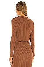 Enza Costa Sweater Rib Cropped Cardigan in Hazel | REVOLVE