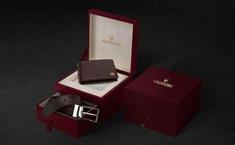 Buy WildHorn Men's Classic Leather Wallet and Belt Combo | Black at ...