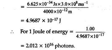 What is the number of photons of light with a wavelength of 4000 pm ...