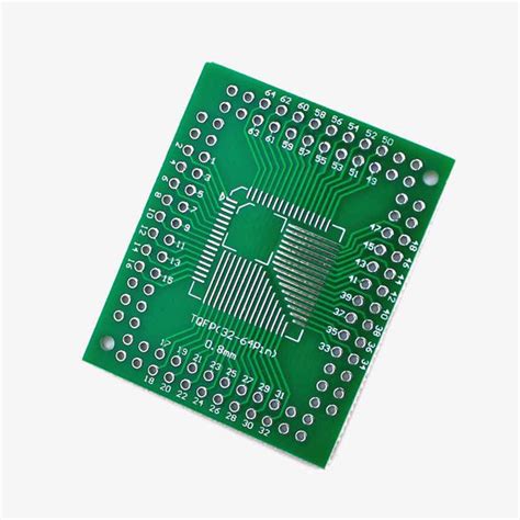 QFP/TQFP/LQFP/FQFP 32/44/64/80/100 LQF SMD to DIP Adapter PCB Board ...