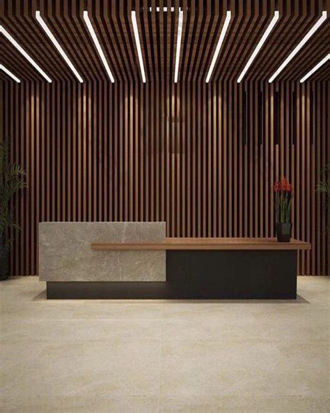 Best Viven Modern Reception Counter Design - Angie Homes – ANGIE HOMES