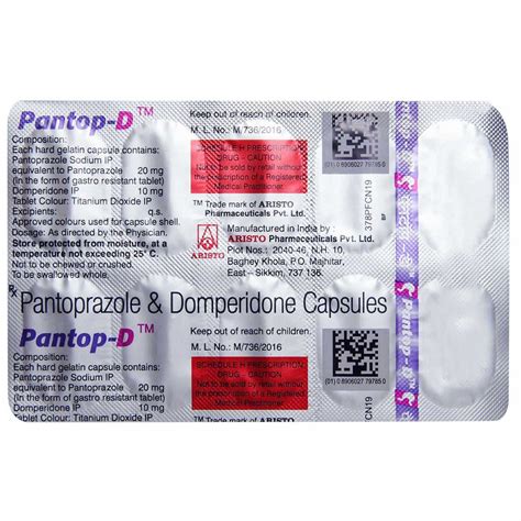 Pantop-D Capsule 10's Price, Uses, Side Effects, Composition - Apollo ...