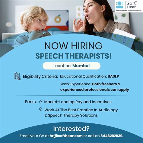 Hello, I hope you are doing well. We have an urgent requirement for a Speech Therapist for Navi ...