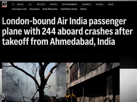 Horrific Air India plane crash leaves world media stunned