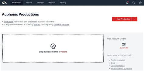 Auphonic – ИИ для очистки аудио и подкастов