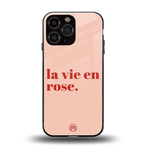 La Vie En Rose Quote Phone Cover for Iphone 14 Pro Max | Glass Case ...