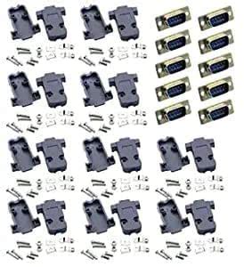 HRtronics® - DB9 Serial Connector RS232 9 pin Double Row Welded Head ...