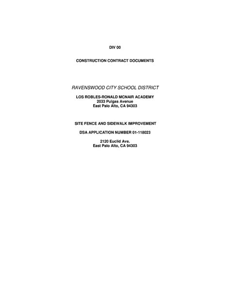 Fillable Online Los Robles-Ronald McNair Academy School in East Palo ...