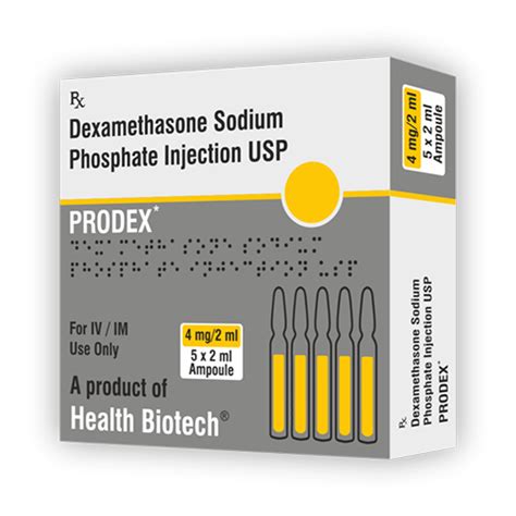 Dexamethasone Sodium 4mg/2ml Injection Health Biotech Limited