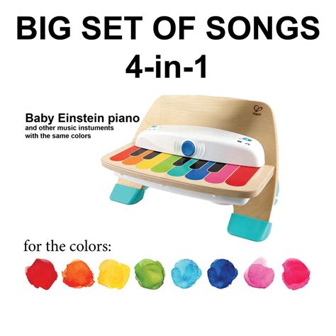 Big 4-in-1 Set of Songs for Baby Einstein Piano DIGITAL - Color-coded ...